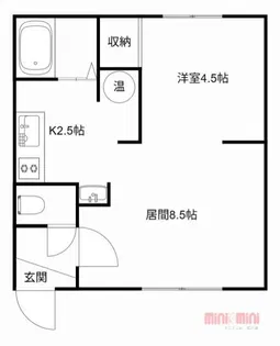 エンジェルハウス【102号室】の間取り