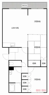 すみのい第1コーポ【202号室】の間取り