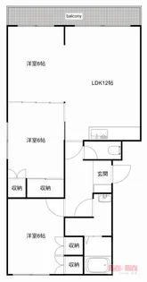 すみのい第2コーポ【4階】の間取り