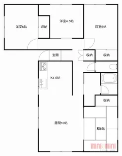 ガーベラ千鳥町【2F号室】の間取り