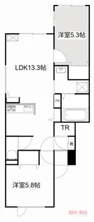 ブルームーンH&M【1階】の間取り