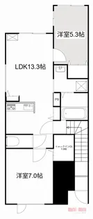 ブルームーンH&M【2階】の間取り