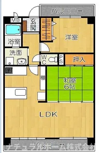 春日グリーンフラッツ【3階】の間取り