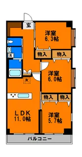 アメニティ21【3階】の間取り