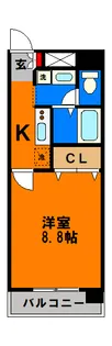 都町小川マンション【405号室】の間取り