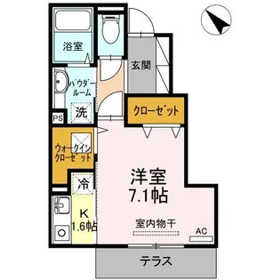 飯島コーポ【1階】の間取り