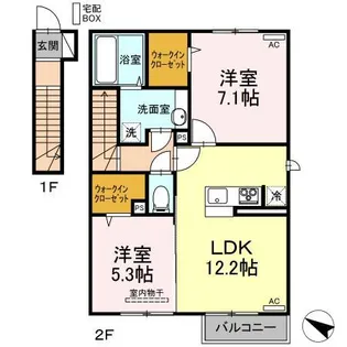 グラン・ル・ブゥール【2階】の間取り