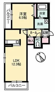 レフィナード平和通り【103号室】の間取り