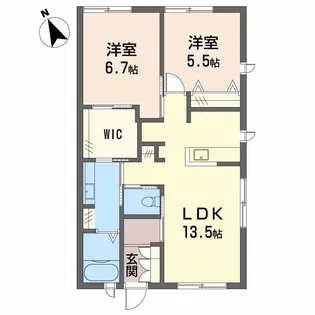 カーサ緑町【1階】の間取り
