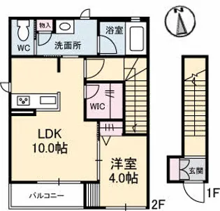 シャーメゾン清瀬【2階】の間取り