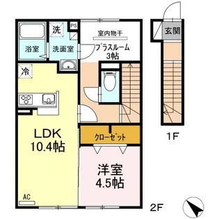 セジュール南花岡Ⅲ【2階】の間取り