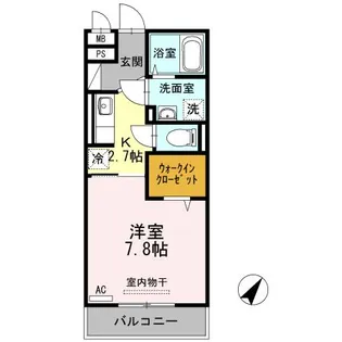 D-room築港町【3階】の間取り