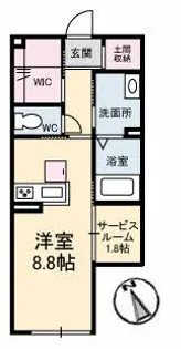 Reine若宮町【1階】の間取り