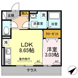 D-roomそら【1階】の間取り