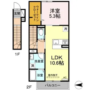 ディアコート【2階】の間取り