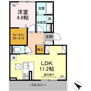 ベルクブーフ桜木【1階】の間取り