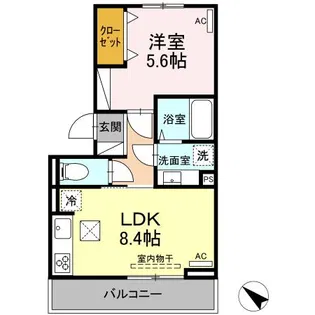 ベルクブーフ桜木【1階】の間取り