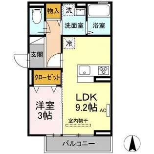 Dearise中央町【3階】の間取り