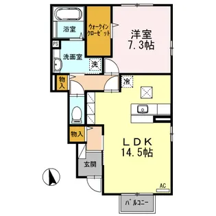 D-room南花岡【1階】の間取り