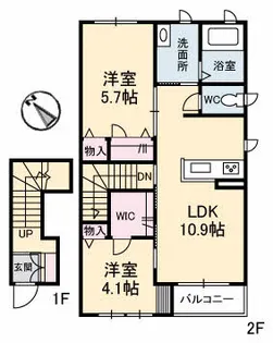 ルイズ・オディエ【202号室】の間取り