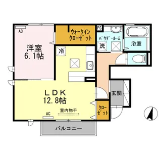 サニーハウスK【1階】の間取り