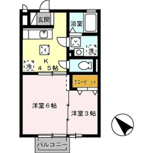 スピカ田中 A棟【1階】の間取り