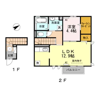 シャルマン岡田町【205号室】の間取り