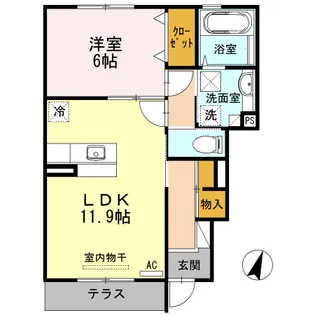 D-room風【103号室】の間取り