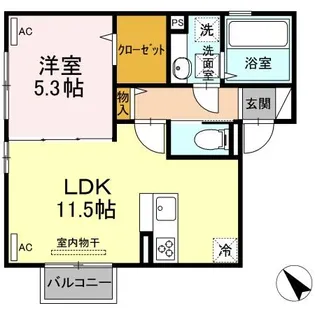 D-room楠木【1階】の間取り