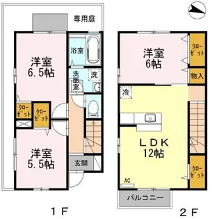 山口県周南市大字栗屋【タウンハウス】の間取り