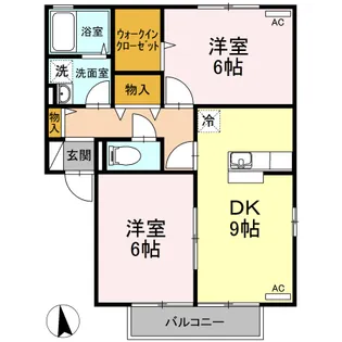 ラ・ヴェール A棟【1階】の間取り