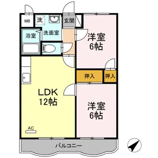 サンパティーク桜木Ⅲ【1階】の間取り