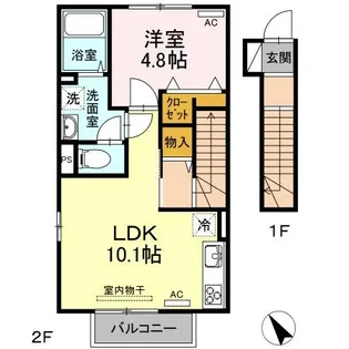 アプリコット速玉町【202号室】の間取り