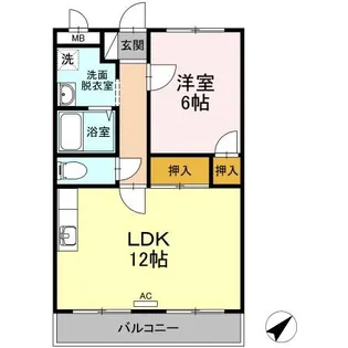 サンパティーク桜木Ⅰ【2階】の間取り