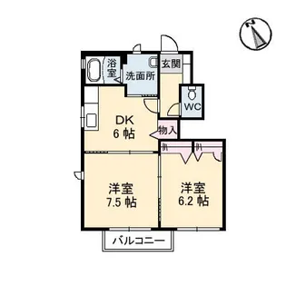 サンメゾン A【1階】の間取り