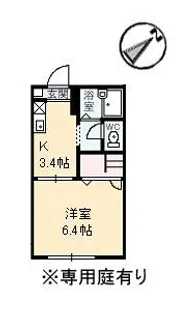 シャーメゾン東山 B棟【202号室】の間取り