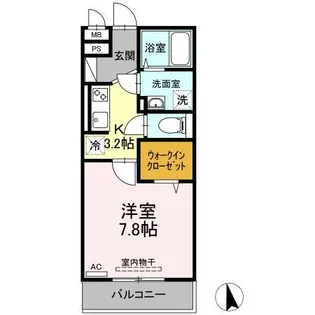 アプリコット櫛ケ浜【201号室】の間取り