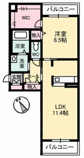 レフィナード平和通り【201号室】の間取り