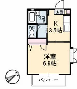 ジュネス望【2階】の間取り