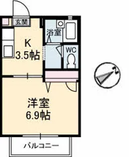 ジュネス望【2階】の間取り