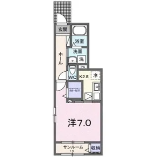 アンソレイエ.RIO A【1階】の間取り