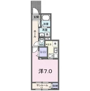 アンソレイエ.RIO A【1階】の間取り