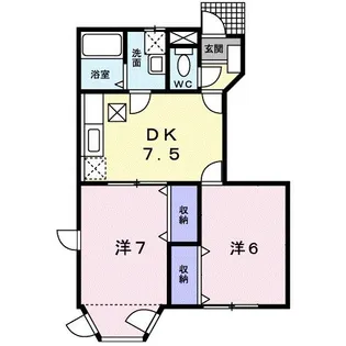 メゾンベールC【1階】の間取り