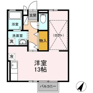 セジュールTOMO A棟【2階】の間取り