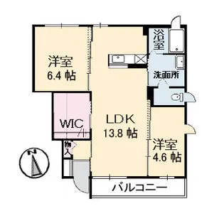 ラ・カーサ・アザレア【1階】の間取り