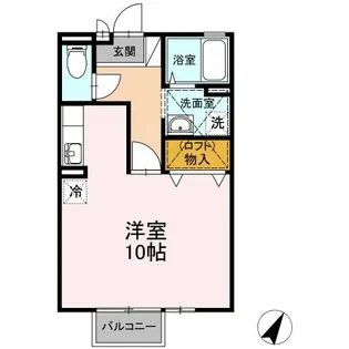 セジュールTOMO B棟【2階】の間取り