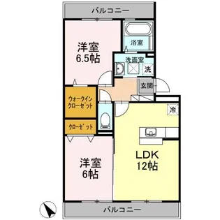 メゾン ドゥ ラ ぺ【2階】の間取り