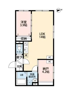 グランヴィクトワール大山【2階】の間取り