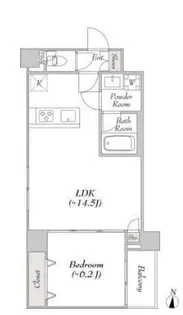 ルミーク大山【1階】の間取り
