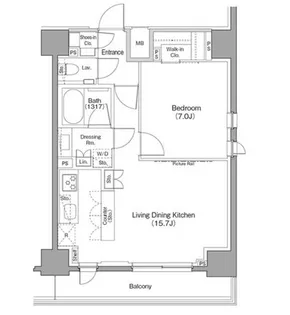 ザ・パークハビオ巣鴨【13階】の間取り